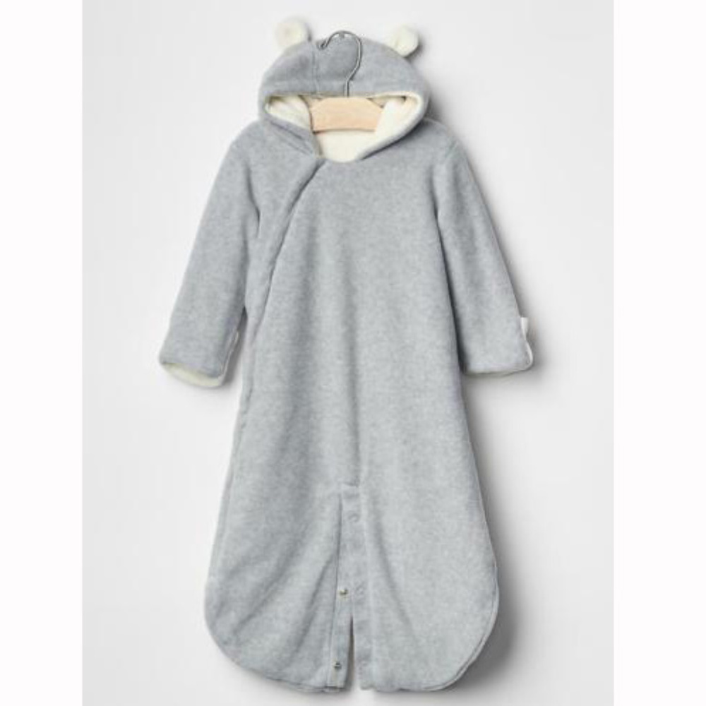 Baby Gap NWT Fleece Sherpa Convertible Bear Bunting 3-6 Months